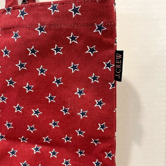 J.Crew Stars Red White Blue Tote Bag NWT - Picture 4 of 5